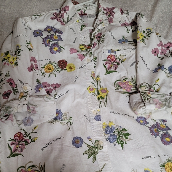 Vintage 90s American Eagle Floral Button Down - Picture 2 of 5